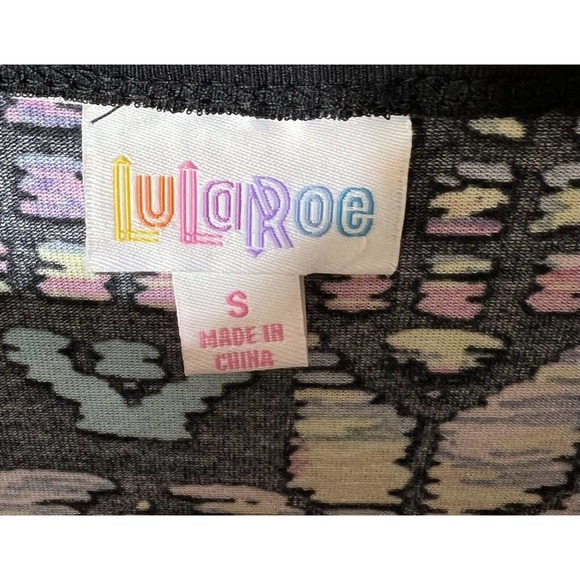 Lularoe Irma Short Sleeve Aztec Geometric Tunic Top Womens Small Stretch Hi Low - Picture 3 of 16